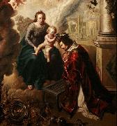 unknow artist, Saint Lawrence crowned by Baby Jesus, Claude de Jongh